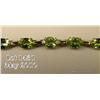 Image 2 : Stylish 10 karat yellow gold ladies bracelet set  with 19 oval green Peridot weighing approx. 8.00  
