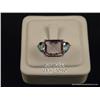 Image 1 : Splendid 10 karat white gold ladies ring set with  a fancy cut purple Amethyst weighing approx. 6.00