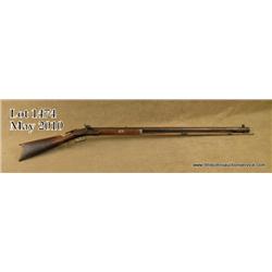Percussion half stocked target rifle, .41 cal.,  35” heavy octagon barrel marked “L.L. Carver”,  bro