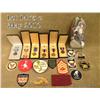 : Large lot of WWI, WWII, and Vietnam war patches,  medals, and other miscellaneous memorabilia  inc
