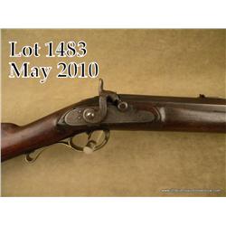 Half stocked percussion plains style rifle, .50  cal., 32” heavy octagon unmarked barrel, Wilkes  ma