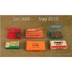 Small lot of misc. ammo including two boxes of  9mm, one box of 46 8mm Japanese Nambu, 20 round  box