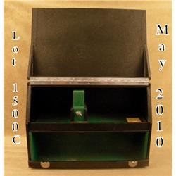 A & J shooter’s range box in overall very good  condition showing a pebble black covering over  wood