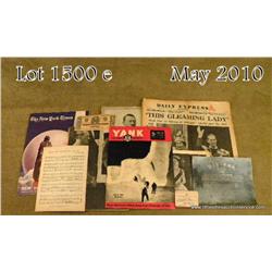 : Large lot of American WWI and WWII photos, post  cards, newspapers, and other miscellaneous  paper