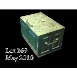 Antique Strongbox, nameplate “CoalBrookDale”, circa 1870’s-1900’s. Period Key included, key activate