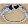 Image 3 : Hawaiian Mongo Shell Lei w/ Black Kukui Nuts & Tie Close
