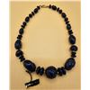 Image 1 : Black Lucite Bead Necklace w/ Claw Close