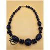 Image 2 : Black Lucite Bead Necklace w/ Claw Close