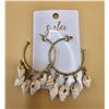 Image 1 : Sialei by Tanoa Hoop Earrings w/ Dangling Seashells