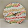 Image 1 : Round Wall Clock w/ Lei Design