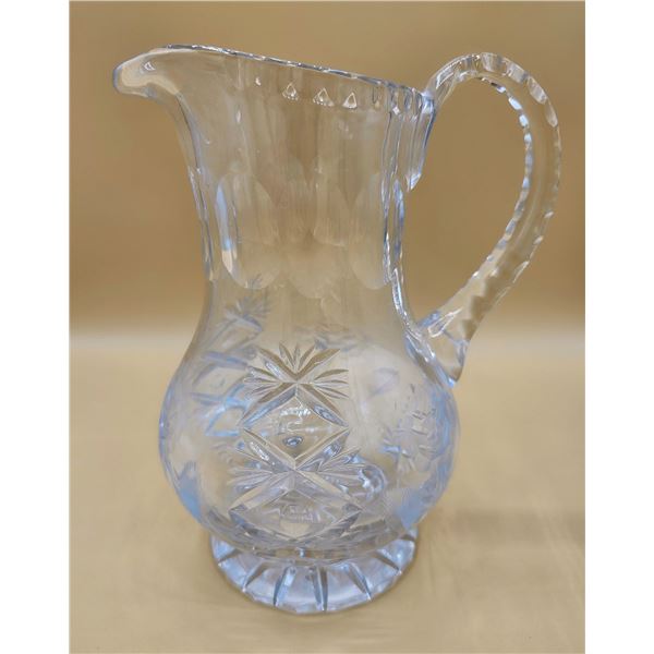 Cut Glass Pitcher w/ Pinwheel Design