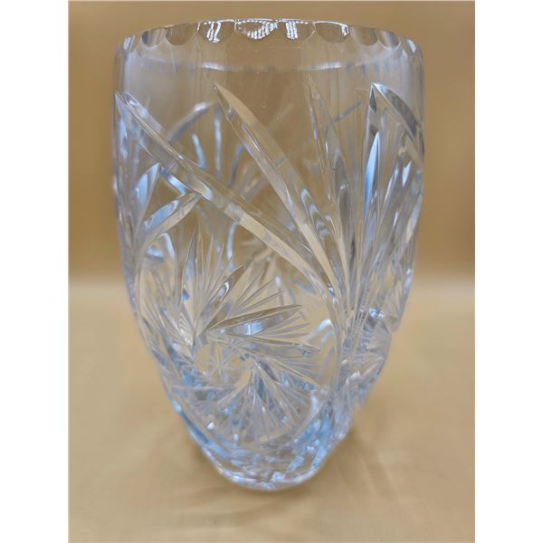 Cut Glass Vase w/ Pinwheel Design