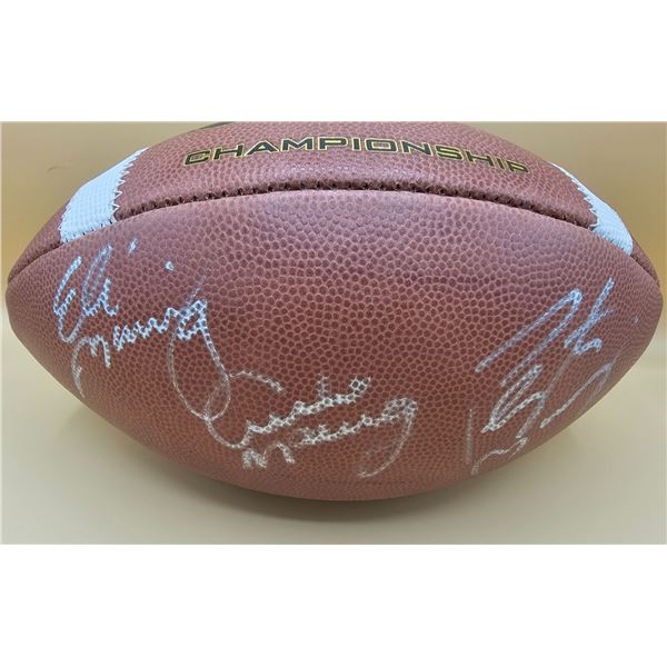 Autographed Nike Championship Football Signed by Eli Manning, Peyton Manning, Archie Manning