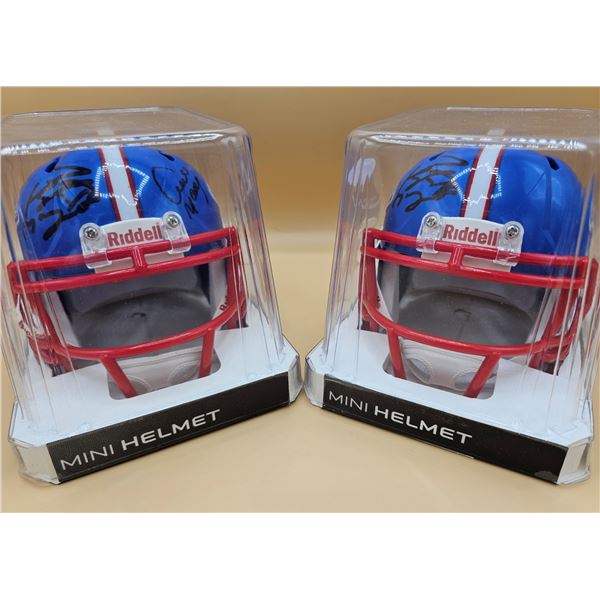 Qty 2 Riddell Mini Helmets Manning MPA Passing Academy