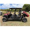 Image 15 : Red 4-Seat UTV w/ Dump Bed (Starts & Runs - See Video)