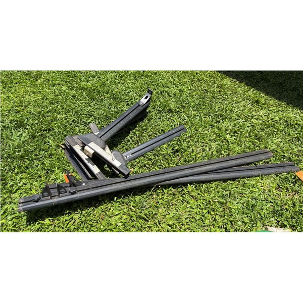 Truck Roof Rack System w/ Black Crossbars & Mounting Feet