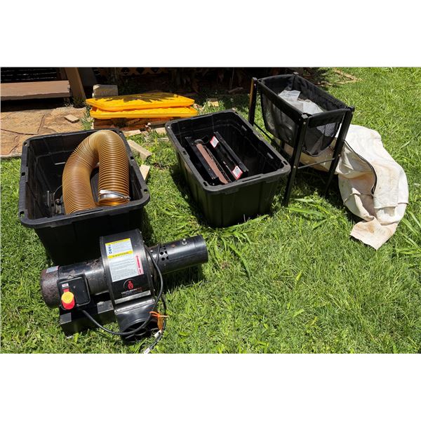 CenturionPro TableTop Trimmer w/ Hoses & Collection Bags, Drum Sander, etc