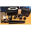 Image 1 : Canon EOS 80D DSLR Camera w/ Multiple Lenses, Flash, Tripod, Light Ring & Hard Case