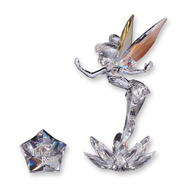Swarovski Disney Crystal Figurine and Plaque, Tinkerbell