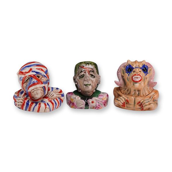 Three Kevin Francis Face Pots, Monsters including Artist Edition and Prototypes