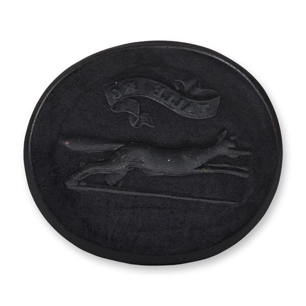 Wedgwood Black Basalt Tally Ho Fox Hunting Intaglio Seal