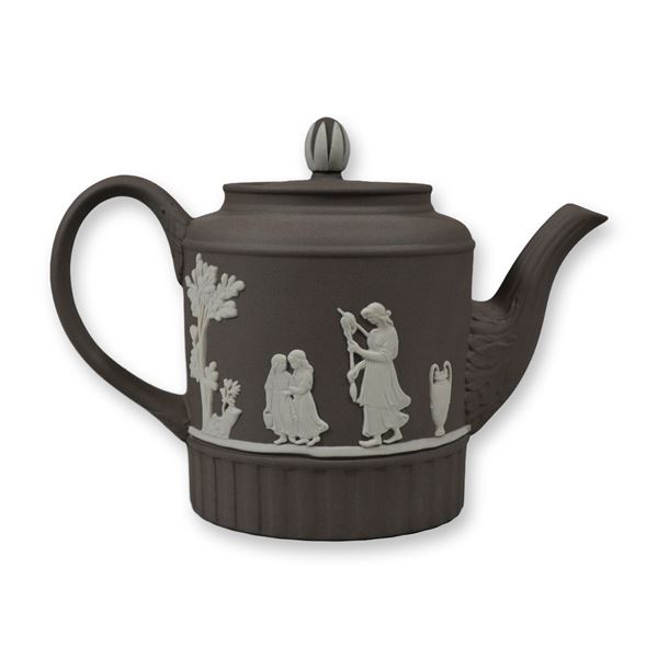 Wedgwood Domestic Employment Pattern Taupe Jasperware Teapot