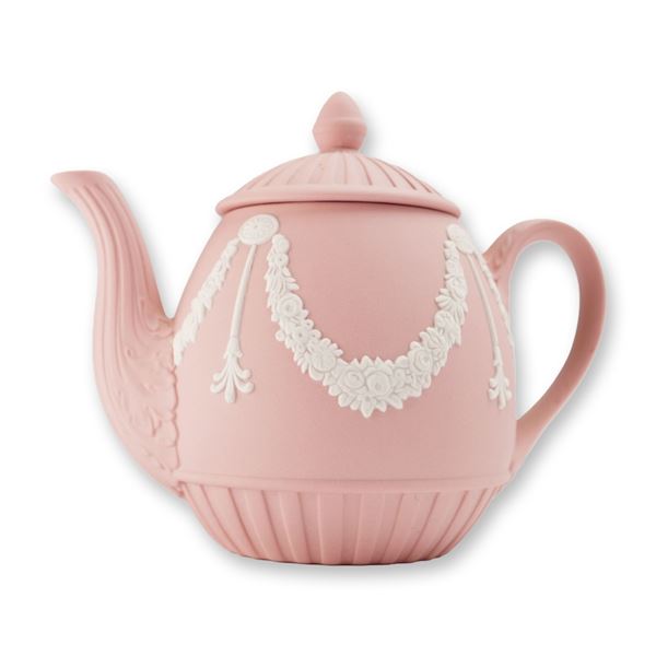 Wedgwood Pink Jasperware Miniature Lidded Teapot