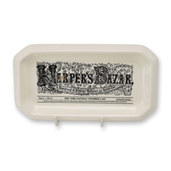 Wedgwood Harpers Bazar 100th Anniversary Commemorative Creamware Trial Tray