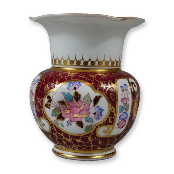 Wedgwood Hand Painted Porcelain Small Floral Vase