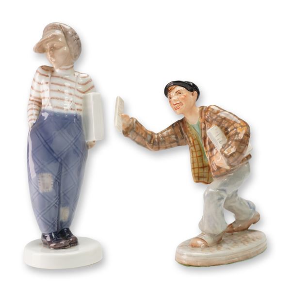 2pc Wedgwood & Co. and Bing & Grondahl Porcelain Figurines
