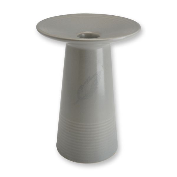 Wedgwood Paul Costelloe Large Gray Ceramic Candlestick