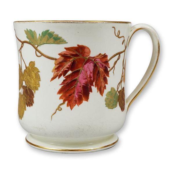 Wedgwood Hand Painted Botanical Hops Motif Ceramic Mug