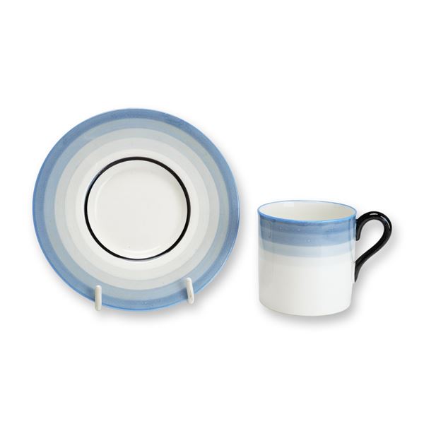 Wedgwood Banded Porcelain Cup and Saucer Set