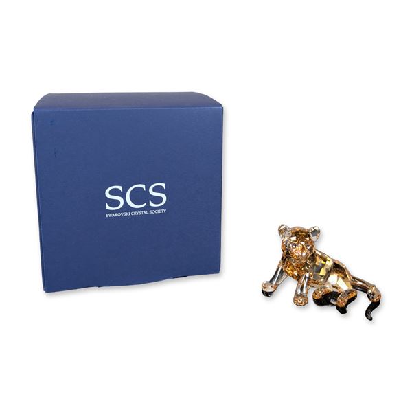 Swarovski SCS 2010 Tiger Cub Sitting Figurine