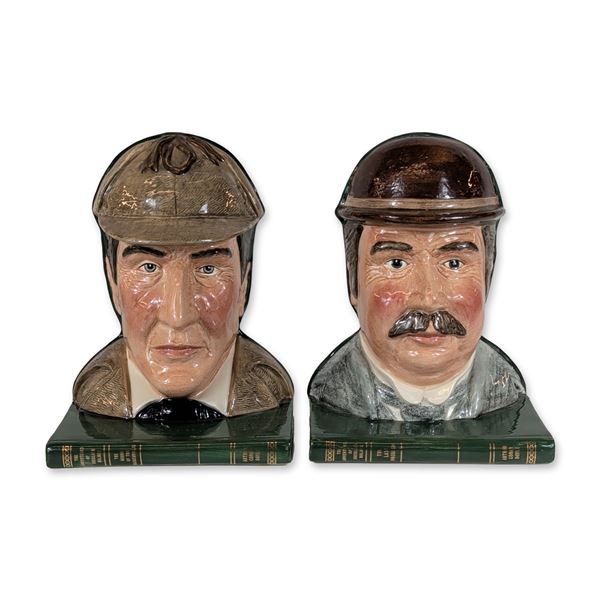Pair of Royal Doulton Sherlock Holmes and Watson Bookends