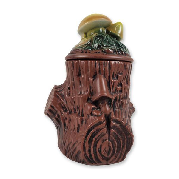 McCoy Ceramic Mushroom Tree Stump Cookie Jar