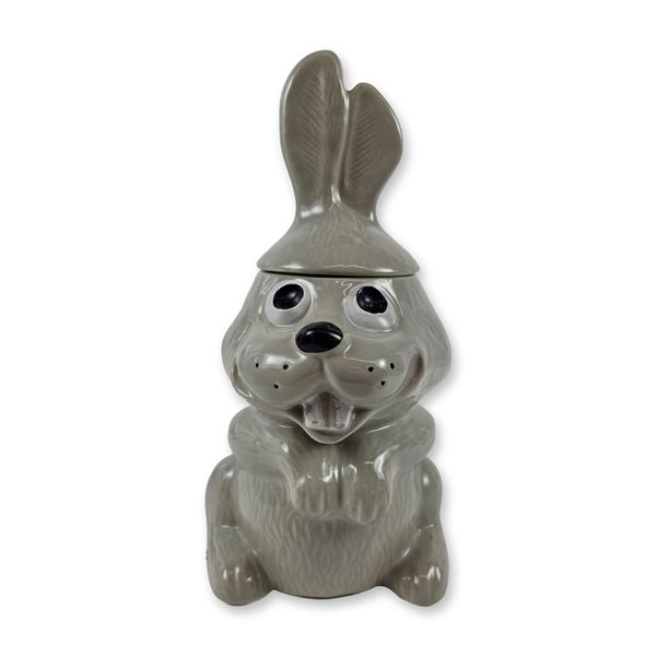McCoy Pottery Gray Ceramic Rabbit Cookie Jar