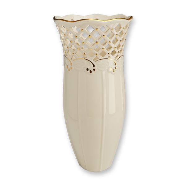 Lenox Porcelain Reticulated Large Vase, Venetian Lace