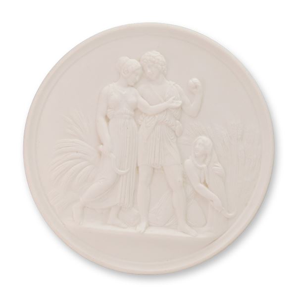 B&G Bisque Porcelain Four Seasons Plaque, Summer
