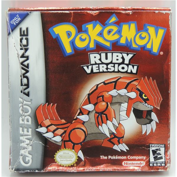 #16 Game Boy Advance GBA Pokémon Ruby CIB Works!