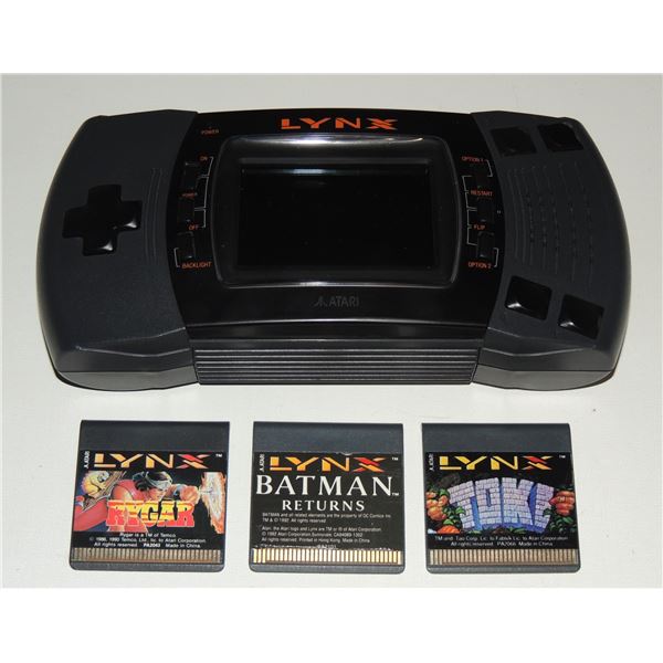 #18  Atari Lynx Handheld System w/ 3 Games Works!