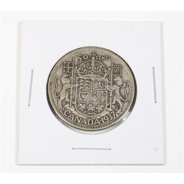 #48 1937 Fifty Cents Canada Silver Coin