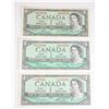 Image 1 : #76 1954 Canada $1 One Dollar Bill QEII Lot of 3