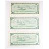 Image 2 : #76 1954 Canada $1 One Dollar Bill QEII Lot of 3