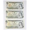 Image 1 : #78 1973 Canada $1 One Dollar Bill QEII Lot of 3