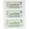 Image 2 : #78 1973 Canada $1 One Dollar Bill QEII Lot of 3
