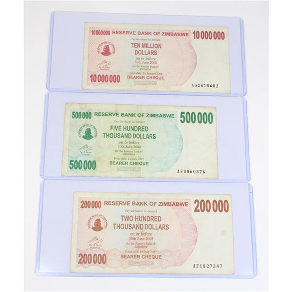 #89 2008 Zimbabwe Hyperinflation Banknotes
