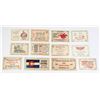 Image 1 : #98 Lot of 12 Wooden Money Tokens Assorted USA