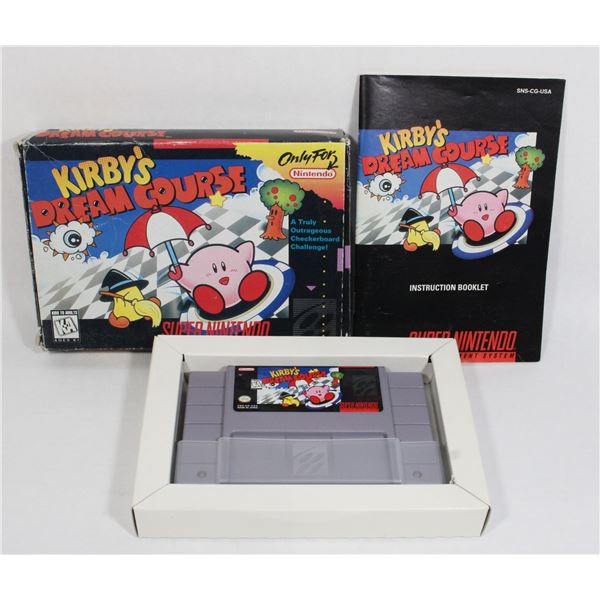 #100 Nintendo SNES Game Kirby's Dream Course CIB