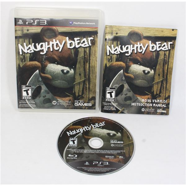 #138 Playstation 3 PS3 Game Naught Bear CIB